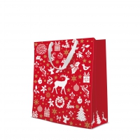 10 Geschenktaschen - Celebrate Christmas red