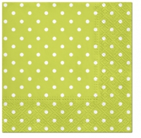 Servietten 25x25 cm - Dots (green)