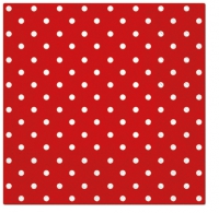 Servietten 25x25 cm - Dots (red)