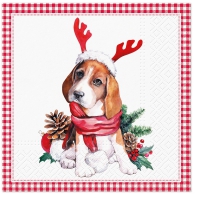 Servietten 33x33 cm - Santa dog