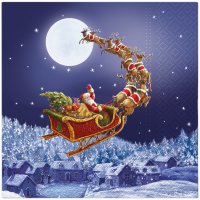 Servietten 33x33 cm - Christmas Sleigh