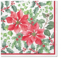 Servietten 33x33 cm - Beautiful Poinsettia