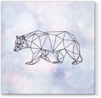 Servietten 33x33 cm - Geometric Bear