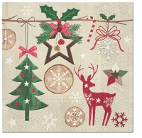 Servietten 33x33 cm - Rustic Christmas Servietten 33x33 cm - Rustic Christmas