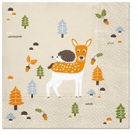 Servietten 33x33 cm - Autumn Friends