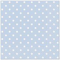 Servietten 33x33 cm - Dots (light blue)