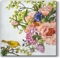 Servietten 33x33 cm - Bird on Flower 
