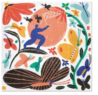 Servietten 33x33 cm - Butterfly Catcher