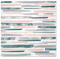 Servietten 33x33 cm - Watercolor Stripes ROSA