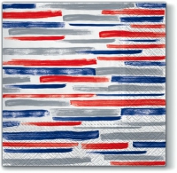 Servietten 33x33 cm - Watercolor Stripes BLUE