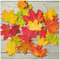 Servietten 33x33 cm - Leaves on Wood