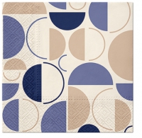 Servietten 33x33 cm - Stylish Rings (cream)