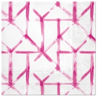 Servietten 33x33 cm - Watercolor Grid (pink)