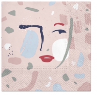 Servietten 33x33 cm - Face Shape