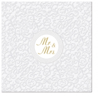 Servietten 33x33 cm - Mr & Mrs Servietten 33x33 cm - Mr & Mrs