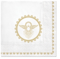Servietten 33x33 cm - Christening Dove