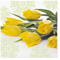 Servietten 33x33 cm - Yellow Tulips