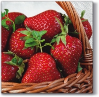 Servietten 33x33 cm - Strawberry Basket