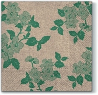 Servietten 33x33 cm - We Care  Flower & Lance (green)