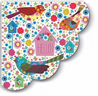 Servietten - Rund - Pastel Birds