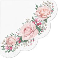Servietten - Rund - Gorgeous Roses