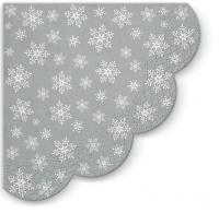 Servietten - Rund - Stars Everywhere (silver)