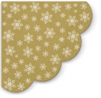 Servietten - Rund - Stars Everywhere (gold)