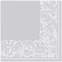 Servietten 33x33 cm - Elegant Tangle silver