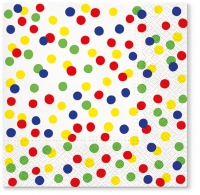 Servietten 33x33 cm - Dots Confetti colorful