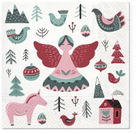 Servietten 33x33 cm - Scandinavian Christmas Servietten 33x33 cm - Scandinavian Christmas