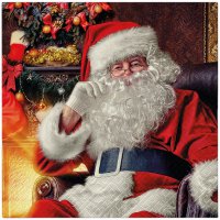 Servietten 33x33 cm - Santa at home Servietten 33x33 cm - Santa at home