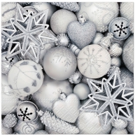 Servietten 33x33 cm - Silver Decoration Servietten 33x33 cm - Silver Decoration