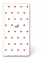 Taschentücher - Petits coeurs red