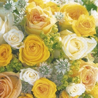 Servietten 25x25 cm - Bouquet of roses