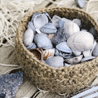 Servietten 33x33 cm - Basket of shells