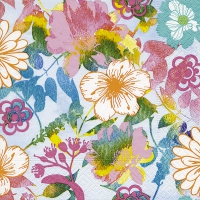 Servietten 33x33 cm - Painted blossoms
