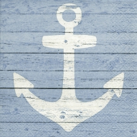 Servietten 33x33 cm - Anchor sign blue
