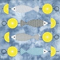 Servietten 33x33 cm - I like fish