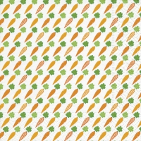 Servietten 33x33 cm - Carrots pattern