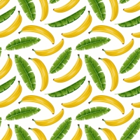 Servietten 33x33 cm - Bananas