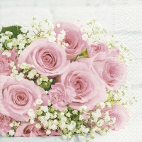 Servietten 33x33 cm - Marriage roses