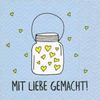 Servietten 33x33 cm - Mit Liebe gemacht