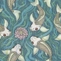 Servietten 33x33 cm - Japanese pond