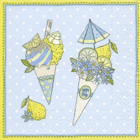 Servietten 33x33 cm - Ice cream cones