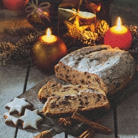 Servietten 24x24 cm - Christstollen