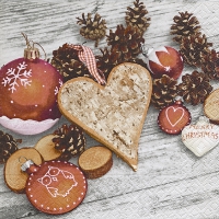 Servietten 24x24 cm - Natural style