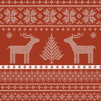 Servietten 24x24 cm - Helene red