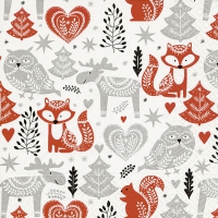 Servietten 33x33 cm - Forest community