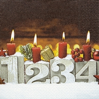 Servietten 33x33 cm - Four candles