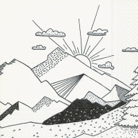 Servietten 33x33 cm - Graphical landscape